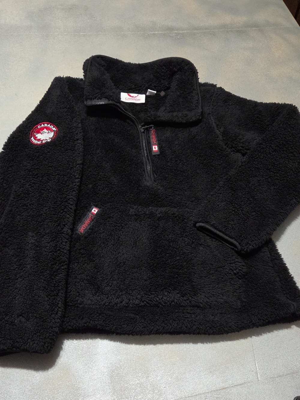 Canada Peak Black Sherpa Half-Zip Pullover